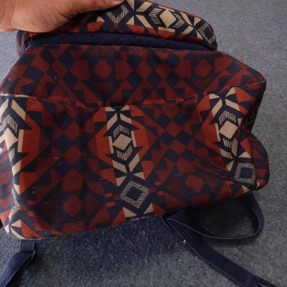 JanSport Digibreak Backpack Aztec Geometric Print Navy Rust JS00T50F Laptop Bag